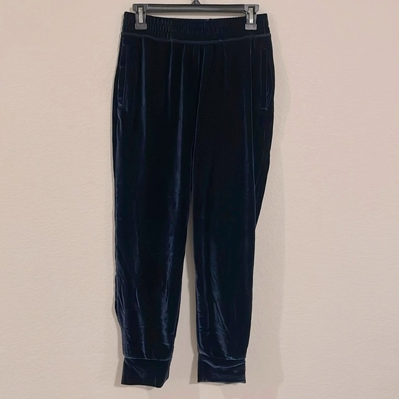 Fabletics Women’s Luxe Velour Joggers Small Blue Loungewear Gorpcore Activewear - Picture 4 of 17